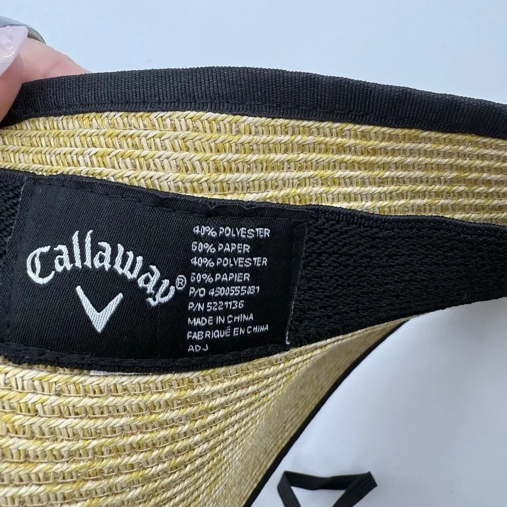 Callaway Womens Adjustable Golf Visor Hat Rollup Outdoor Wide Brim